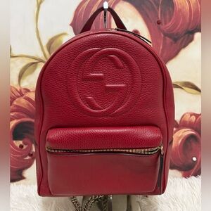 Gucci Soho Leather Chain Backpack